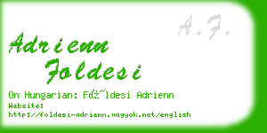 adrienn foldesi business card